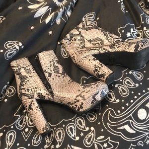 🐍 Charlotte Russe Snake Skin Booties 🐍
